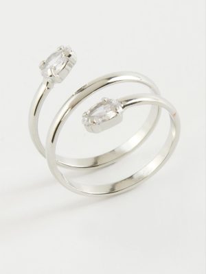 Oval Zirkon Taşlı Yüzük-Sarı