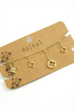 Çiçek Lüks Çelik Halhal-Sarı