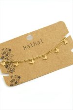 Kelebek Lüks Çelik Halhal-Sarı - Görsel 2