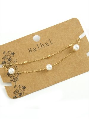 İnci Lüks Çelik Halhal-Sarı