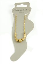 Simli Lüks Çelik Halhal-Sarı