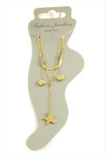 Kalp Lüks Çelik Halhal-Sarı