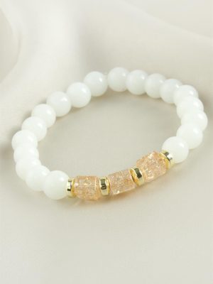 Necef Kuvars Doğaltaş Bileklik-Yavruağzı