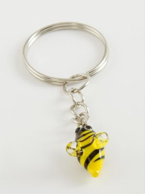 Arı Cam Anahtarlık-Sarı