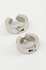 Mıknatıslı Çelik Erkek Küpe Kıstırmalı 2 Adet-Gümüş Rengi - Görsel 2