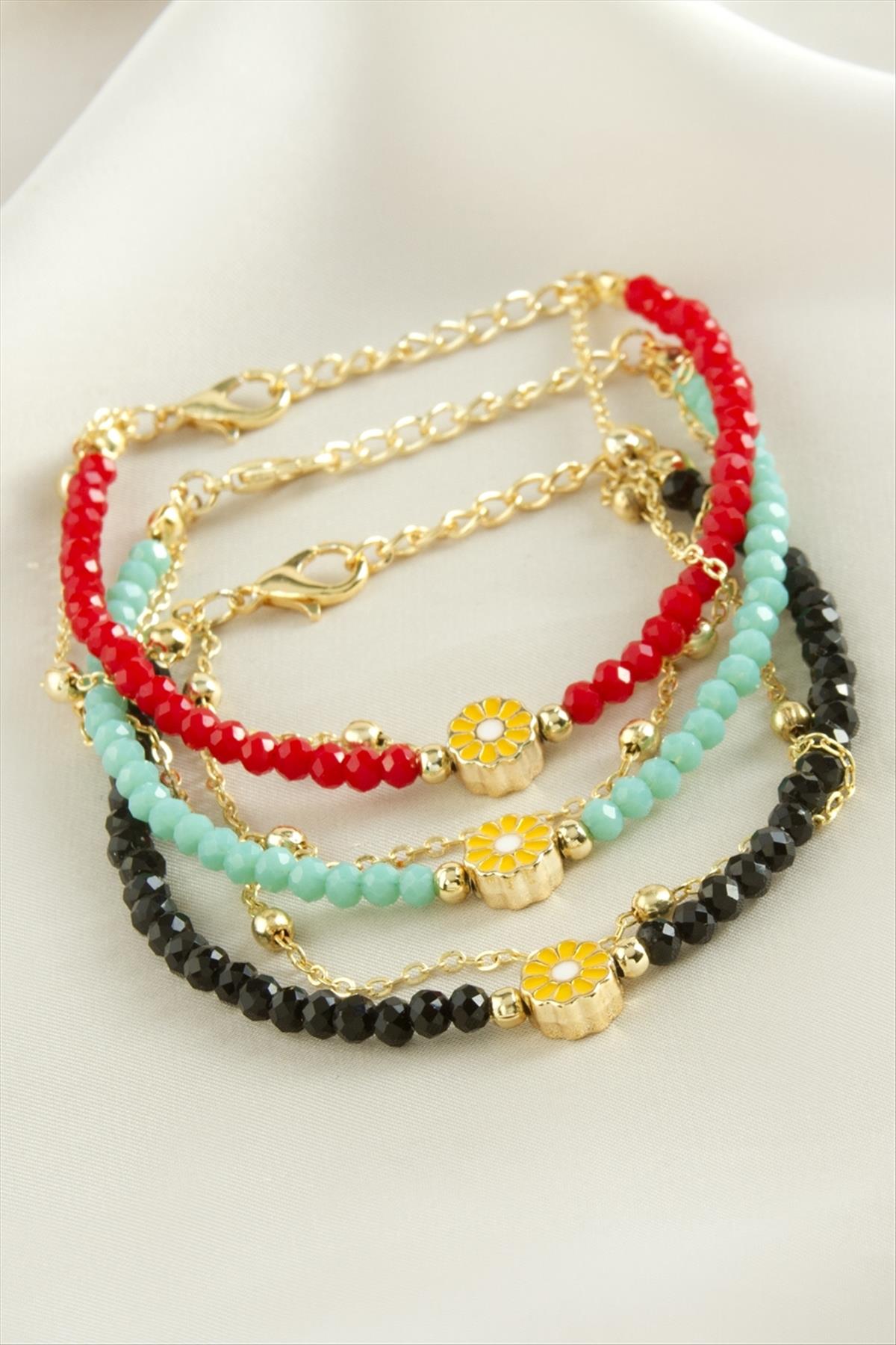 1207712_papatya-zincir-kristal-bileklik-7ef80b.jpg Papatya Zincir Kristal Bileklik-Açık Mavi - Görsel 1