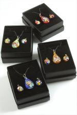 Cam Sanatı Murano Kutulu Set Kolye-Renkli - Görsel 4