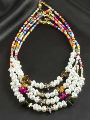 Deniz Yıldızı İnci Kolye-Su Yeşili