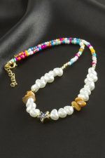 Deniz Yıldızı İnci Kolye-Sarı - Görsel 2