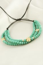 Üçlü Kristal Bileklik-Turkuaz - Görsel 2