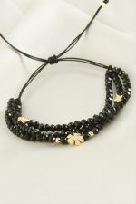 Üçlü Kristal Bileklik-Mor