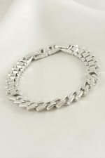 Xuping Zikzak Zirkon Taşlı Lüks Çelik Bileklik-Sarı - Görsel 2