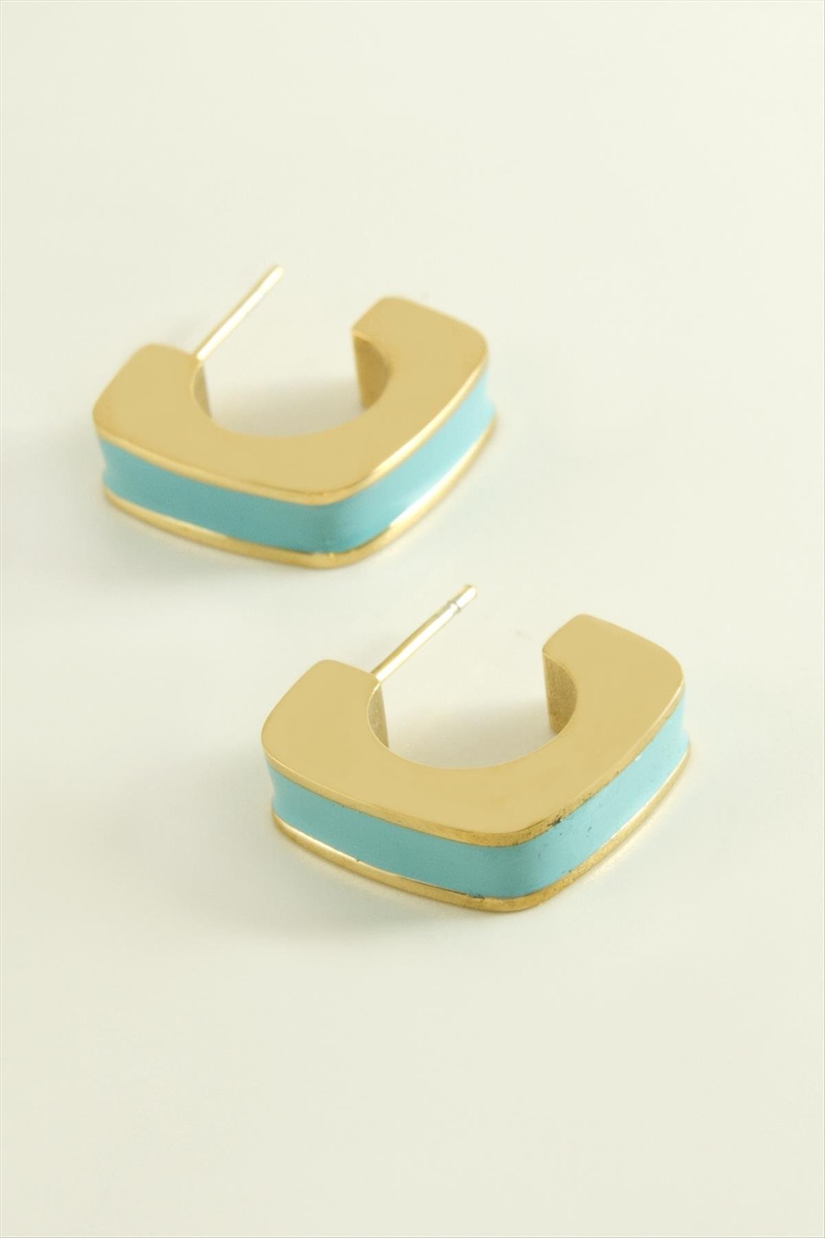 1207782_kare-luks-celik-kupe-0e62d9.jpg Kare Lüks Çelik Küpe-Pembe - Görsel 1