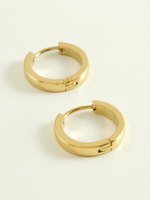 Lüks Çelik Küpe 1,5 cm-Sarı