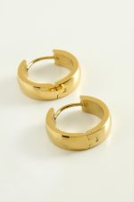 Lüks Çelik Küpe 1,8 cm-Sarı