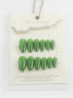 Mina Beauty Kedi Gözü Takma Tırnak-Beyaz