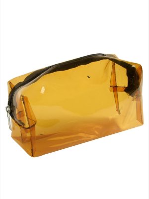 Ananas El Tutmalı Makyaj Çantası-Kahverengi