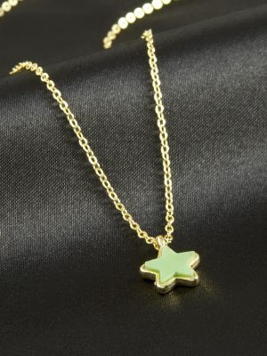 Yıldız Polyester Kolye-Yeşil