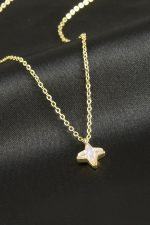 Çiçek Cam Kolye-Sarı - Görsel 2