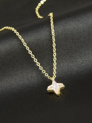 Çiçek Cam Kolye-Sarı