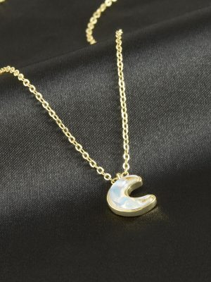 Hilal Cam Kolye-Sarı