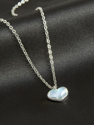 Kalp Cam Kolye-Sarı