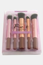 5 Adet Makyaj Fırça Seti-Kahverengi - Görsel 2