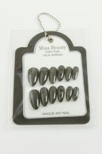 Desenli Mina Beauty Kedi Gözü Takma Tırnak-Siyah - Görsel 2
