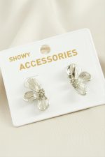 Orkide Trend Metal Küpe-Gümüş Rengi - Görsel 2