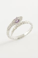 Yılan Zirkon Taşlı Yüzük-Gümüş Rengi - Görsel 2