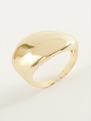 Oval Metal Yüzük-Gümüş Rengi