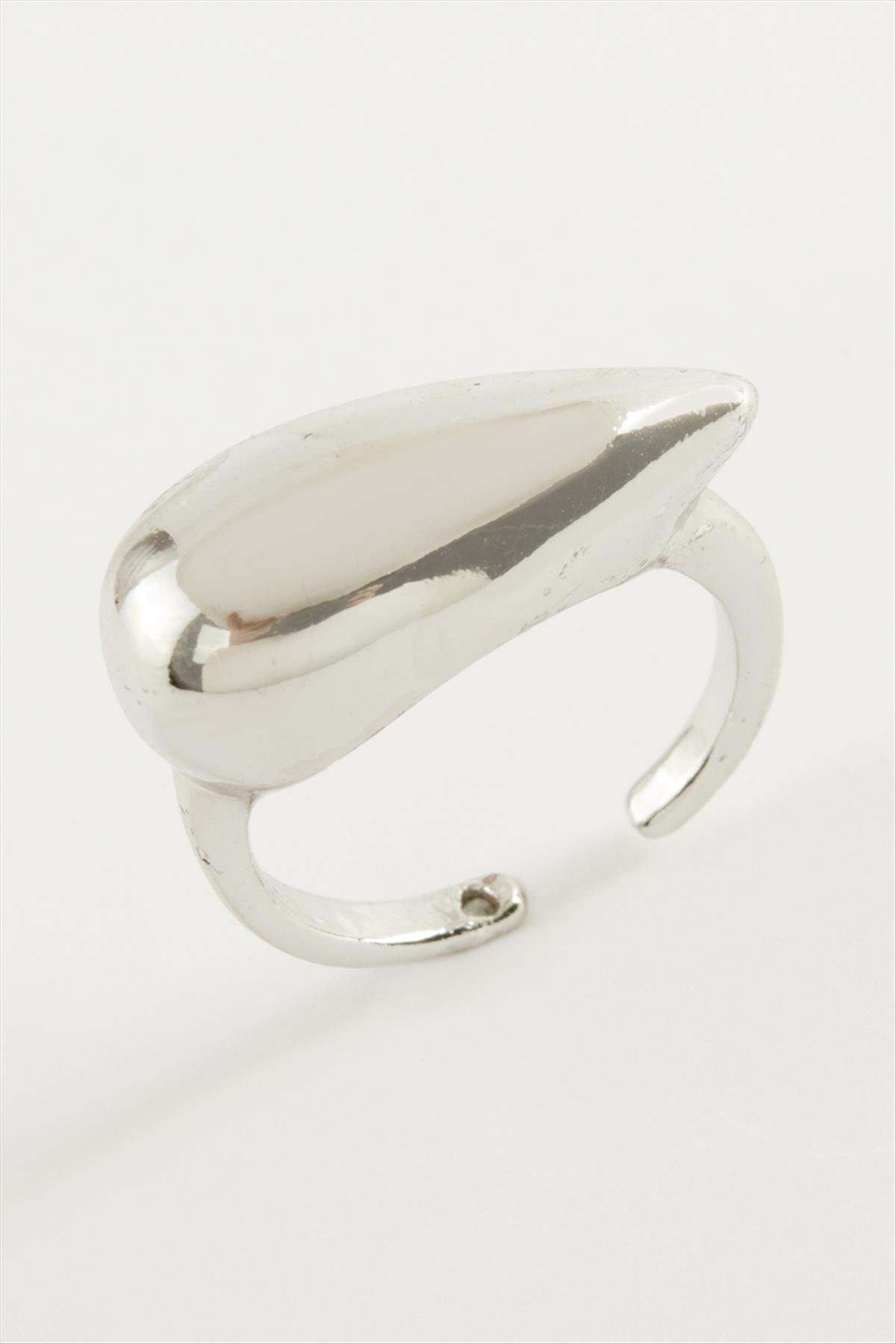 1207943_su-damlasi-metal-yuzuk-72-a80.jpg Su Damlası Metal Yüzük-Gümüş Rengi - Görsel 2