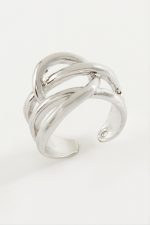 Oval Metal Yüzük-Gümüş Rengi - Görsel 2