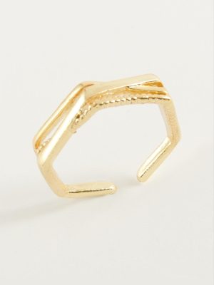 Burgulu Metal Yüzük-Sarı