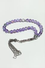 Neon Kuvars Doğaltaş Tesbih 8 mm-Mor - Görsel 2