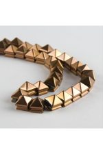 Makromelik Hematit Taşı 8 mm-Sarı - Görsel 2