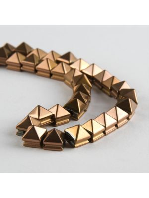 Makromelik Hematit Taşı 8 mm-Gümüş Rengi