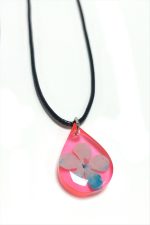 Kartopu Çiçeği Damla Epoksi Kolye-Turuncu - Görsel 2