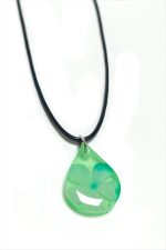 Kartopu Çiçeği Damla Epoksi Kolye-Yeşil