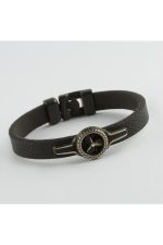 Kaliteli Suni Deri Bileklik-Siyah
