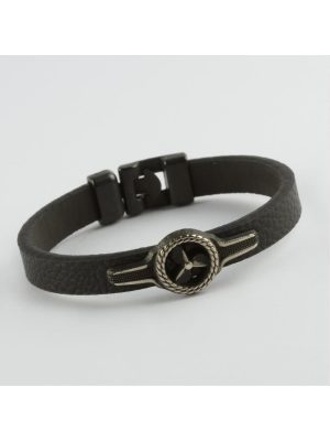 Kaliteli Suni Deri Bileklik-Siyah