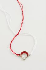 Ay Yıldız İp Bileklik-Kırmızı