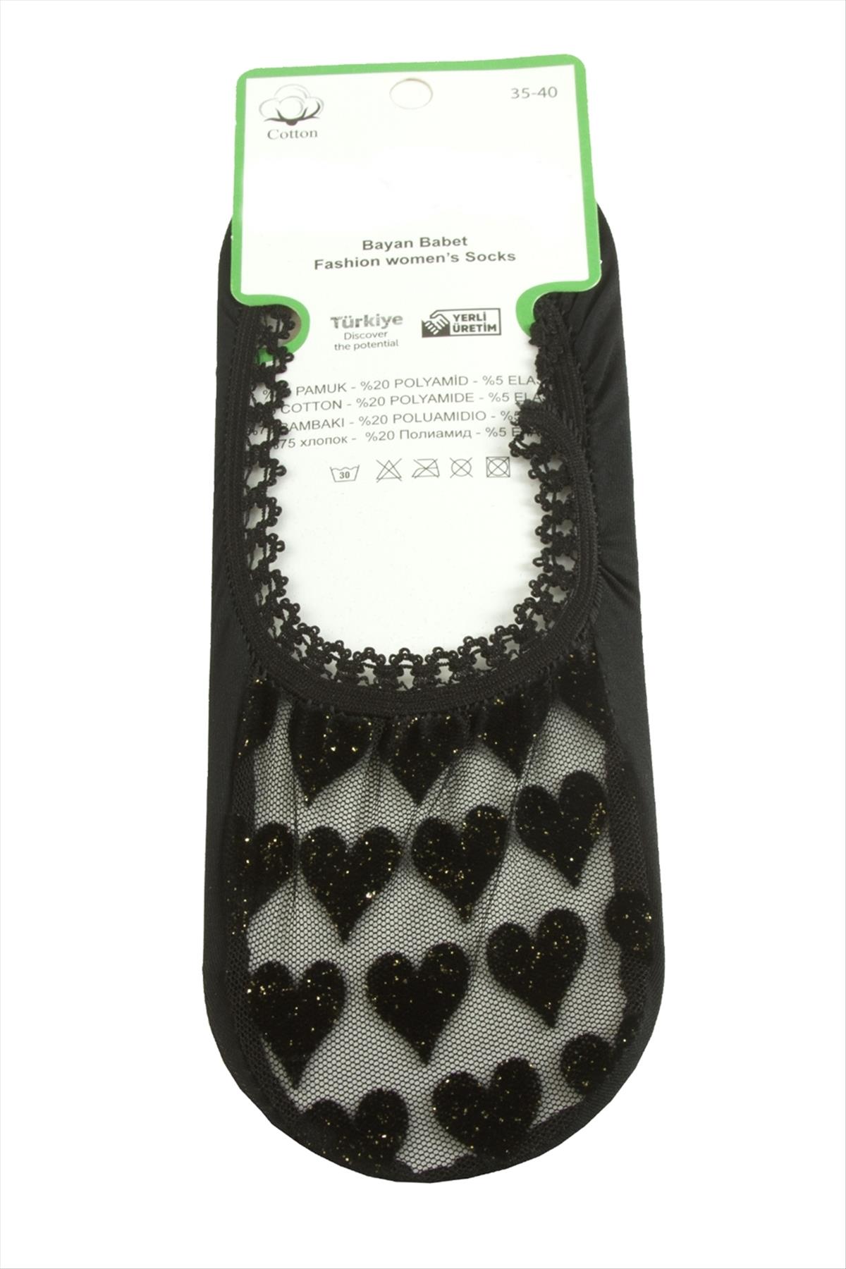 1208055_kalp-dantel-babet-corap-6-48e3.jpg Kalp Dantel Babet Çorap-Siyah - Görsel 2