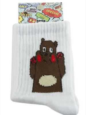 Ayıcık Kolej Çorap 8X28-Beyaz