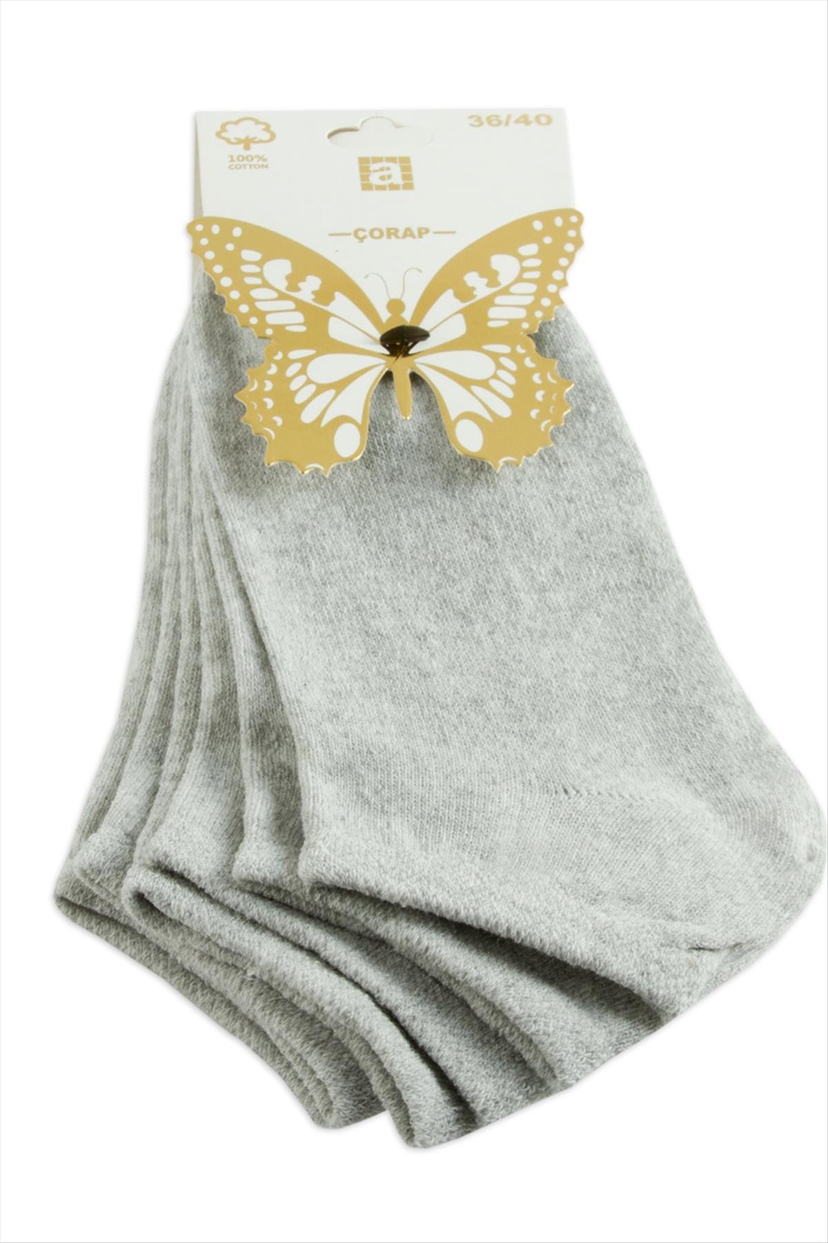 1208063_3-cift-gri-renkli-snekars-corap-57ff-.jpg 3 Çift Gri Renkli Snekars Çorap-Gri - Görsel 2