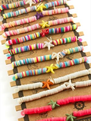 Deniz Yıldızı Fimo Boncuk Bileklik-Renkli