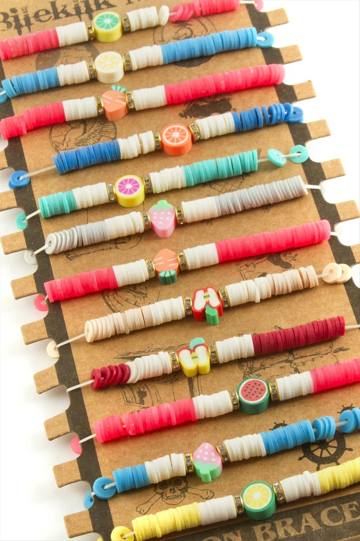 1208074_meyve-fimo-boncuk-bileklik-87e9a8.jpg Meyve Fimo Boncuk Bileklik-Renkli - Görsel 1