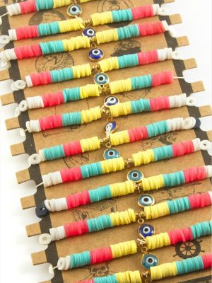 Nazar Fimo Boncuk Bileklik-Renkli