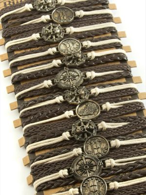 Metal Aparatlı Vinlex Deri Bileklik-Kahverengi