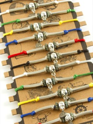 Tuğra Metal Aparatlı İp Bileklik-Renkli